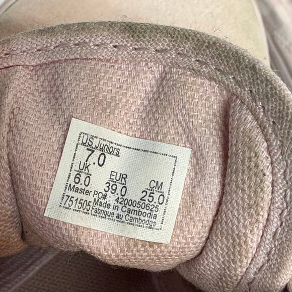 Vans Sneakers Juniors 7 Pink Checkerboard Canvas Suede Lace Up Low Top Casual - Picture 9 of 11